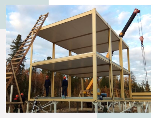 Строительство модульных здания Салехард