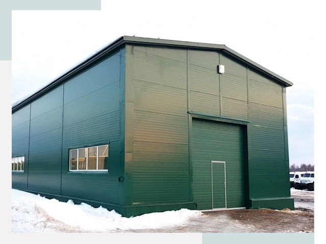 Двускатные ангары в Салехарде