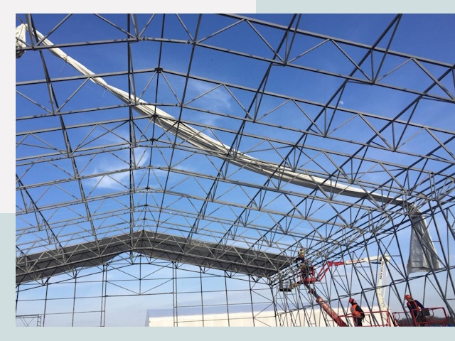 Шатровые ангары от 642 руб. в Салехарде и Тюменской области