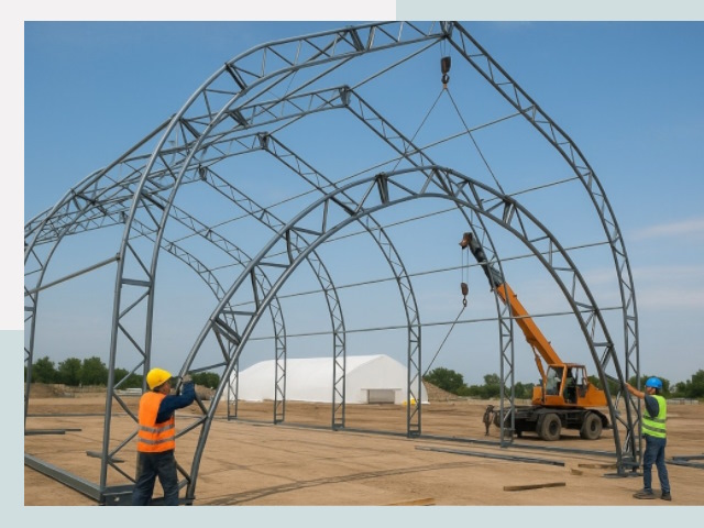 Монтаж ангаров в Салехарде от 642 руб. - Надежно и быстро